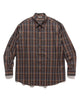 AURALEE Super Light Wool Check Shirt Dark Brown Check, Shirts