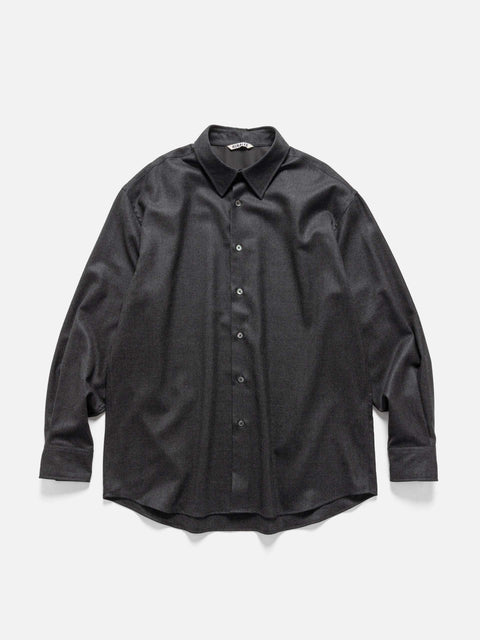 AURALEE Super Light Wool Shirt Top Charcoal, Shirts