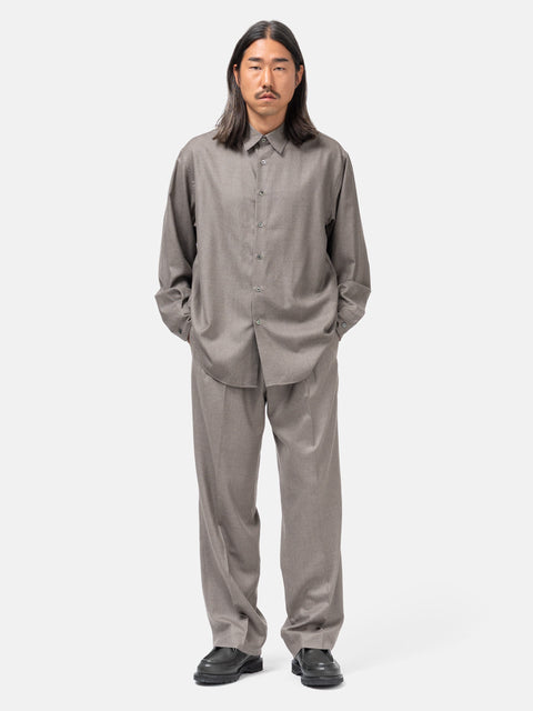 AURALEE Super Light Wool Two-Tuck Slacks Top Brown, Pants