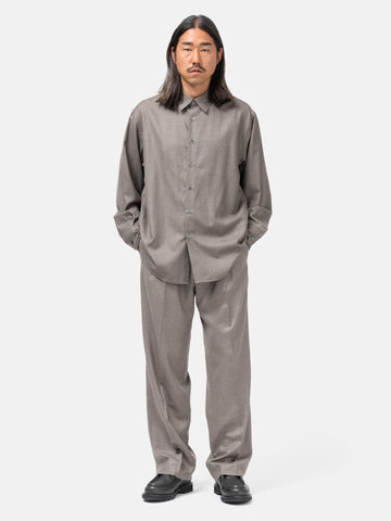 AURALEE Super Light Wool Two-Tuck Slacks Top Brown, Pants