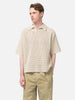 AURALEE Tussah Silk Cotton Mesh Knit Skipper Polo Ivory, Shirts