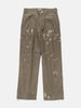 AURALEE Washed Baggy Satin Bleached Baker Pants Khaki Brown, Pants