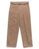 AURALEE Washed Organic Canvas Belted Pants Light Brown, Bottoms