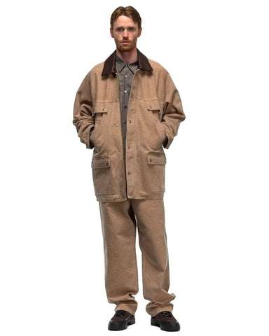 AURALEE Washed Organic Canvas Hunting Blouson Light Brown, Outerwear