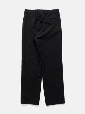 AURALEE Wool Cotton Linen Ox Drawstring Pants Black, Pants