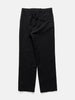 AURALEE Wool Cotton Linen Ox Drawstring Pants Black, Pants