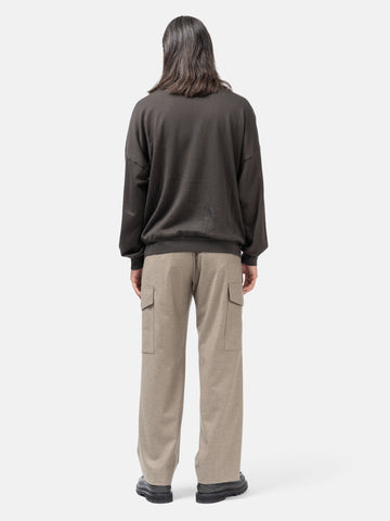 AURALEE Wool Fulling Flannel Cargo Slacks Top Brown, Pants