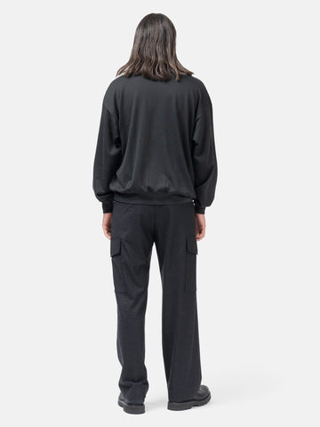 AURALEE Wool Fulling Flannel Cargo Slacks Top Charcoal, Pants