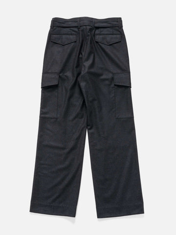 AURALEE Wool Fulling Flannel Cargo Slacks Top Charcoal, Pants