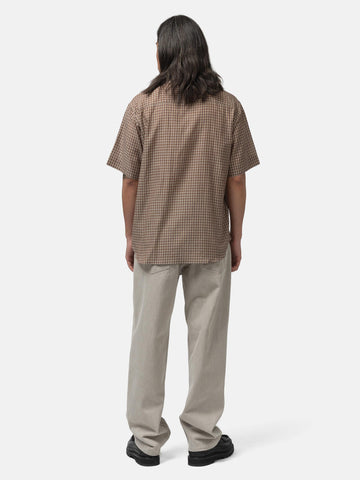 AURALEE Airy Light Cotton Check Half Sleeved Shirt, Shirts