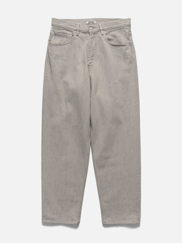 AURALEE Faded Hard Twist Brown Denim Wide Pants Light Gray, Jeans