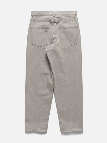 AURALEE Faded Hard Twist Brown Denim Wide Pants Light Gray, Jeans