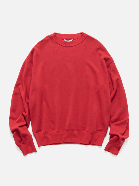 AURALEE High Twist Light Sweat P/O Red, Sweatshirts