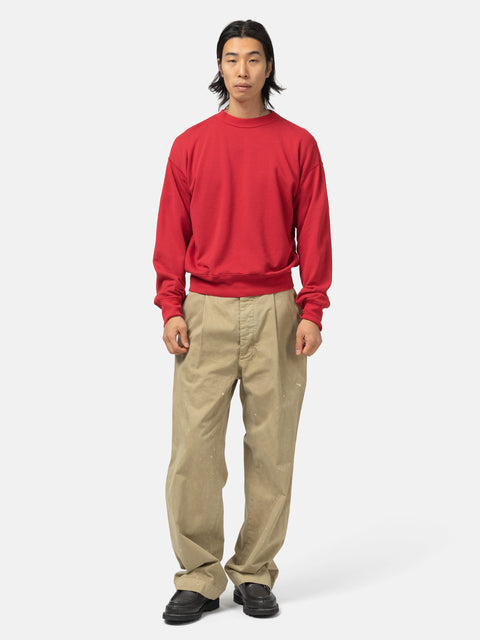 AURALEE High Twist Light Sweat P/O Red, Sweatshirts