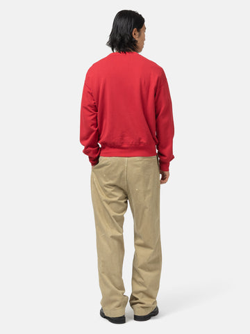 AURALEE High Twist Light Sweat P/O Red, Sweatshirts