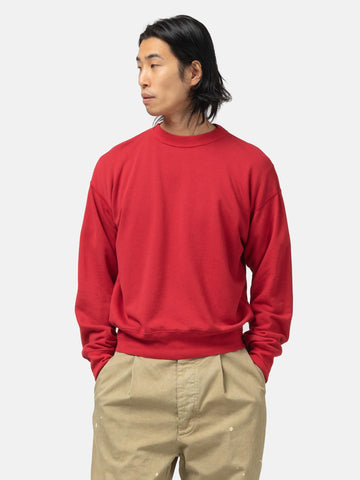 AURALEE High Twist Light Sweat P/O Red, Sweatshirts