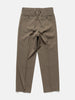 Flat shot of the back of the AURALEE Light Wool Max Gabardine Two-Tuck Slacks Dark in Olive Brown