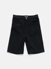 AURALEE Silk Nep Denim 5P Wide Shorts Black, Shorts