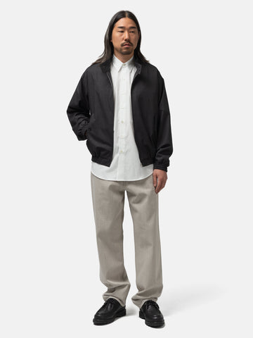 AURALEE Ultra Fine Tropical Wool Zip Blouson Top Charcoal, Jackets