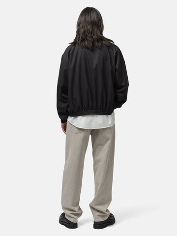 AURALEE Ultra Fine Tropical Wool Zip Blouson Top Charcoal, Jackets