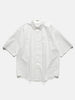 AURALEE Washed Finx Twill Big Half Sleeved Shirt White, Shirts