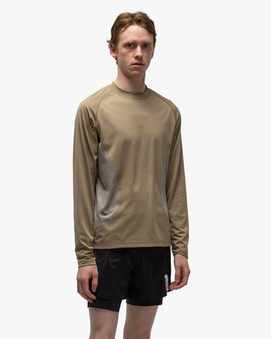 Satisfy AuraLite Tech Long Tee Army Green, T-Shirts