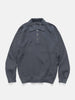 BEAMS 12 Gauge Knit Polo Charcoal Grey, Polos