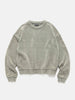 BEAMS 5 Gauge Garment Dye Cotton Crew Neck Olive, Sweaters