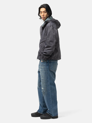 BEAMS 5 Pockets Damage Denim Indigo Used, Jeans