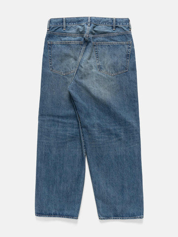 BEAMS 5 Pockets Damage Denim Indigo Used, Jeans