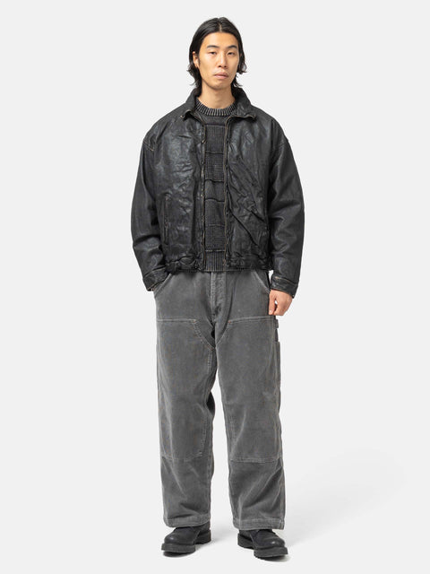 BEAMS Aging Leather Blouson Black, Leather Jackets