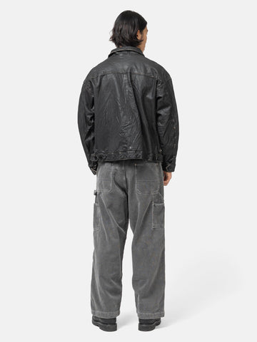 BEAMS Aging Leather Blouson Black, Leather Jackets