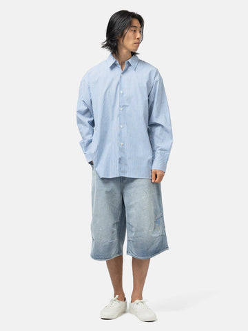 BEAMS Back Button Shirt Blue, Shirts