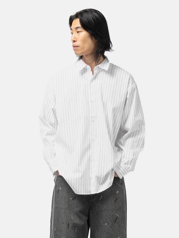 BEAMS Back Button Shirt White, Shirts