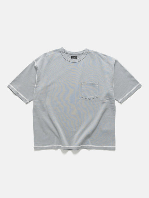 BEAMS Back Stitch TEE Grey, T-Shirts