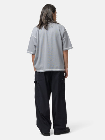BEAMS Back Stitch TEE Grey, T-Shirts