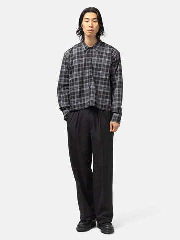 BEAMS Check Short Shirt Black, Shirts