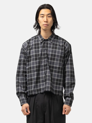 BEAMS Check Short Shirt Black, Shirts