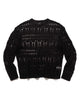 BEAMS Crochet Sweater Black, Knits