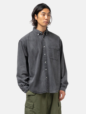 BEAMS Denim Button Down Black, Shirts