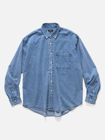 BEAMS Denim Button Down Indigo, Shirts