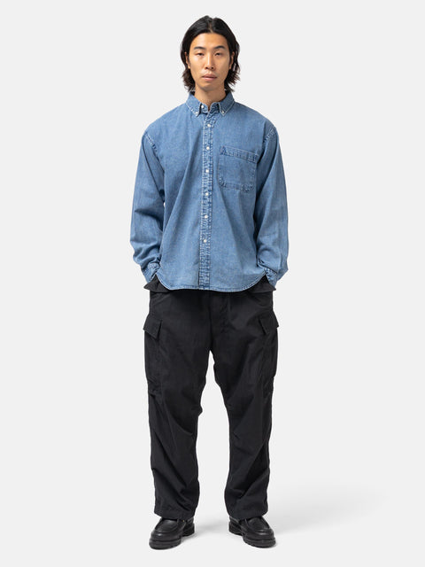 BEAMS Denim Button Down Indigo, Shirts
