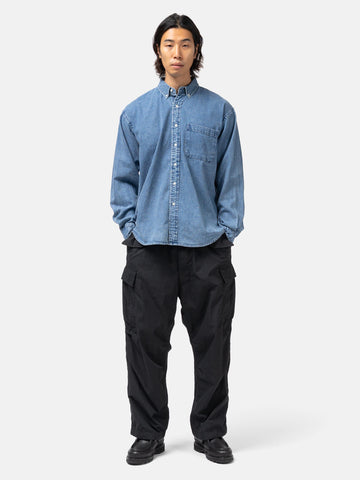 BEAMS Denim Button Down Indigo, Shirts