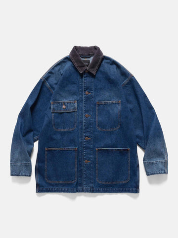 BEAMS Denim Loose Coverall Used Indigo, Jackets