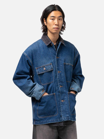 BEAMS Denim Loose Coverall Used Indigo, Jackets