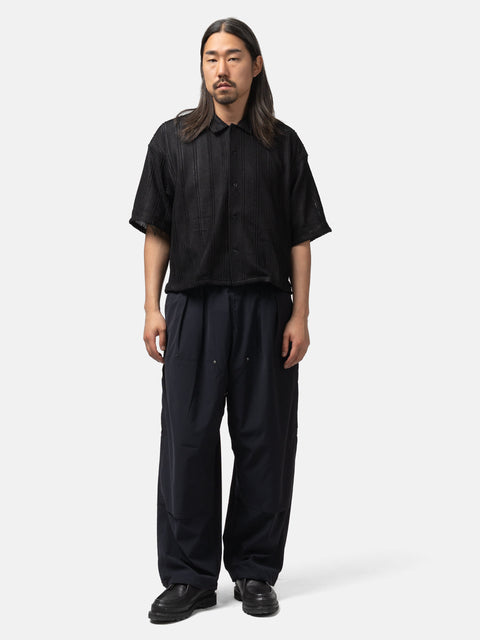 BEAMS Double Knee Easy Pants Navy, Pants