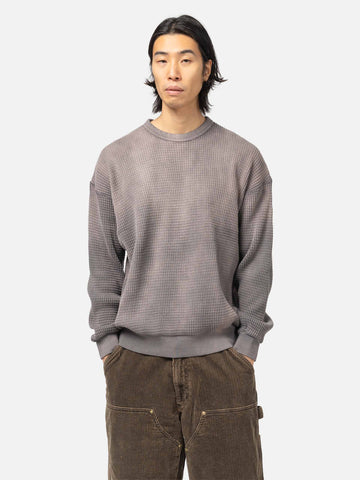 BEAMS Faded Heavyweight Waffle T-Shirt Charcoal Grey, Sweatshirts