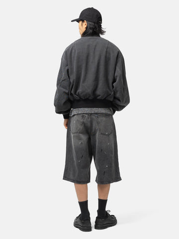 BEAMS Fade Bomber Jacket Black, Bomber Jackets