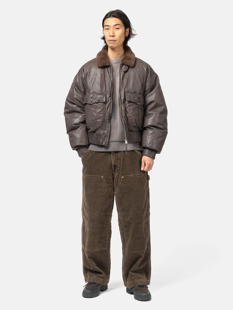 BEAMS Double Knee Corduroy Work Pants Brown, Pants