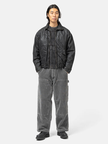 BEAMS Double Knee Corduroy Work Pants Charcoal Grey, Pants